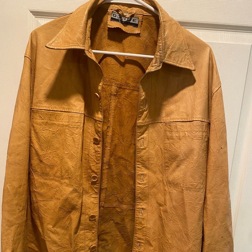 Leather dress shirt